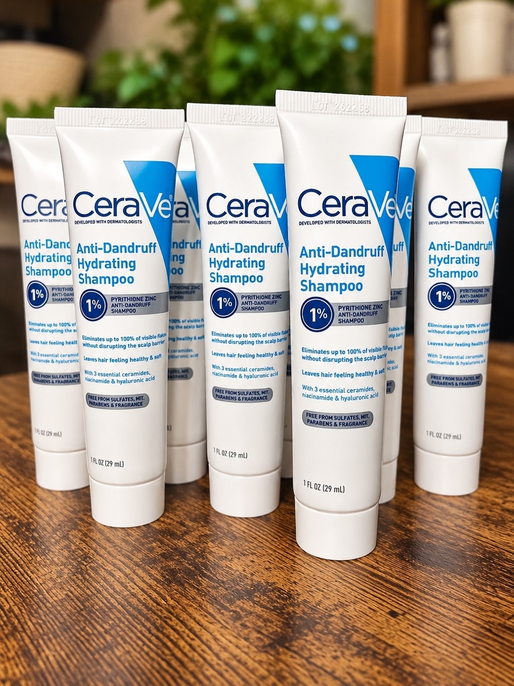 CeraVe Anti-Dandruff Hydrating Shampoo 1% Pyrithione Zinc, 10pc Lot Of 1oz Tubes